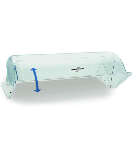 Couvercle roll top gn 1/1 rectangulaire transparent plastique 53 cm Aps