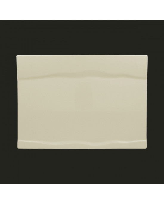 Assiette rectangulaire rectangulaire ivoire porcelaine 35x25 cm Marea Rak