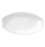 Assiette plate ovale blanc porcelaine 31x18 cm Matcha Pro.mundi