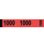 Numéro de vestiaire rouge papier 20x3 cm  (1000 pièces)