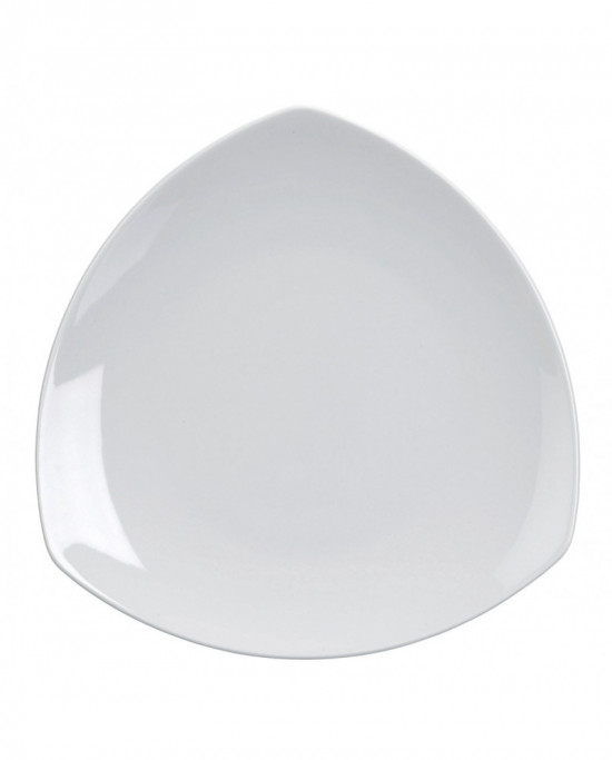 Assiette plate triangulaire blanc porcelaine 29x29 cm Bermudes