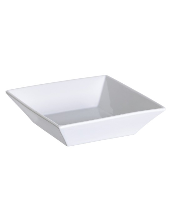 Assiette creuse carré blanc porcelaine 20x20 cm Edina Pro.mundi