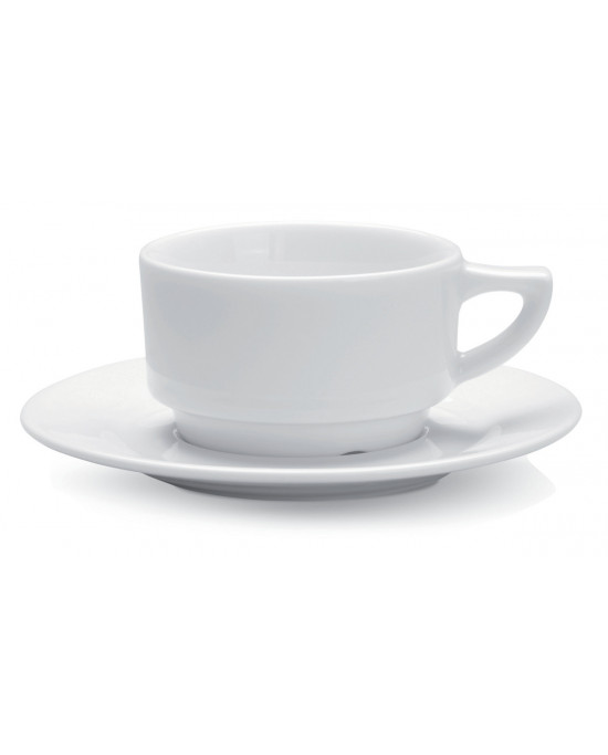Sous-tasse à thé rond blanc porcelaine Ø 14,5 cm Cafett