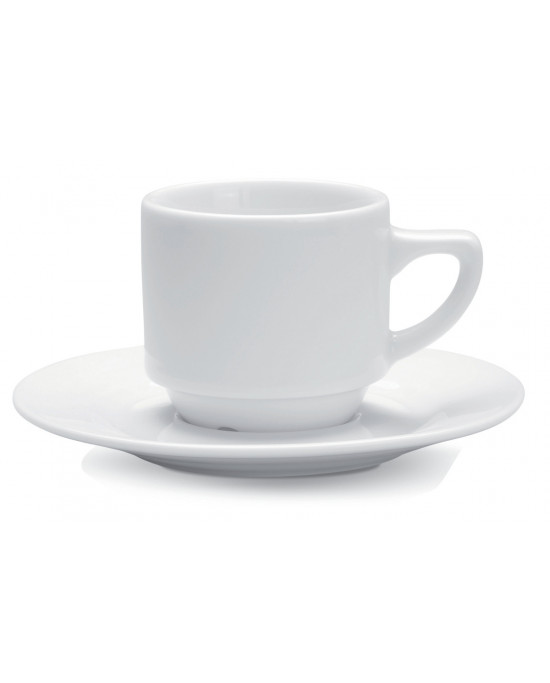 Sous-tasse à expresso rond blanc porcelaine Ø 13 cm Cafett