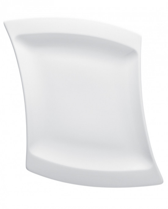 Assiette plate rectangulaire blanc porcelaine 35x25 cm Wing