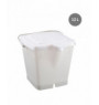 Seau avec couvercle Avec couvercle blanc plastique 30,5x33x28 cm 12 L fond plein parois pleines Gilac