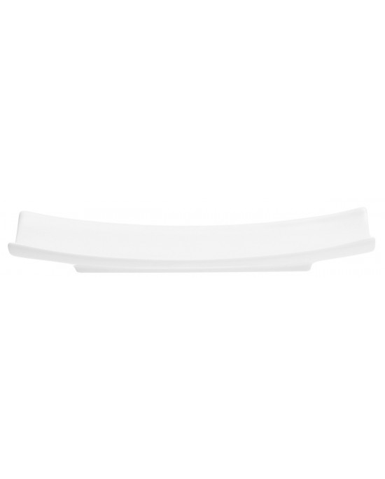 Plat rectangulaire blanc porcelaine 38 cm Bamboo Pro.mundi