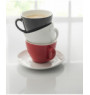 Sous-tasse à cappuccino / thé rond rouge porcelaine Ø 14 cm Emotions Pro.mundi