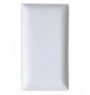 Assiette plate rectangulaire blanc porcelaine 39x25,5 cm Edina Pro.mundi
