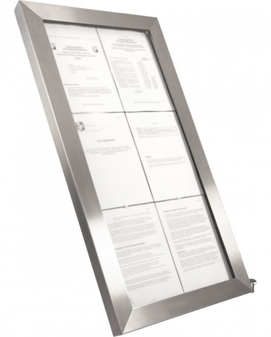 Porte-menu lumineux rectangulaire 6 pages led Securit