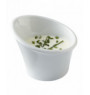 Pot à sauce ovale blanc porcelaine Ø 8 cm