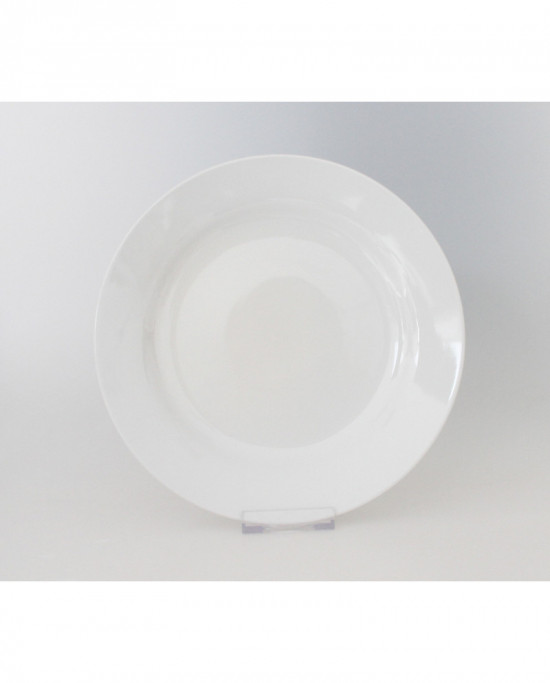 Assiette plate rond blanc porcelaine Ø 26,5 cm Bazik