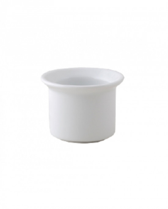 Coquetier rond blanc porcelaine Ø 6,5 cm Brasserie Astera