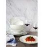 Sous-tasse à déjeuner rond blanc porcelaine Ø 18 cm Style Astera