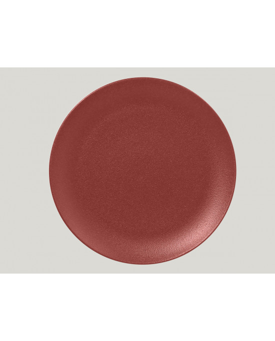 Assiette plate rond rouge magma porcelaine Ø 31 cm Neo Fusion Rak