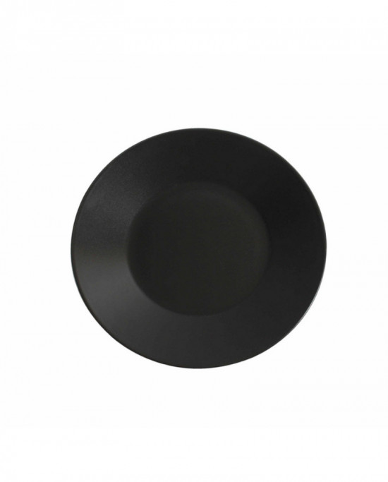 Assiette plate rond noir grès Ø 27,5 cm Bazik Noir