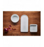 Assiette plate rectangulaire blanc porcelaine 28x16 cm Quadra Astera