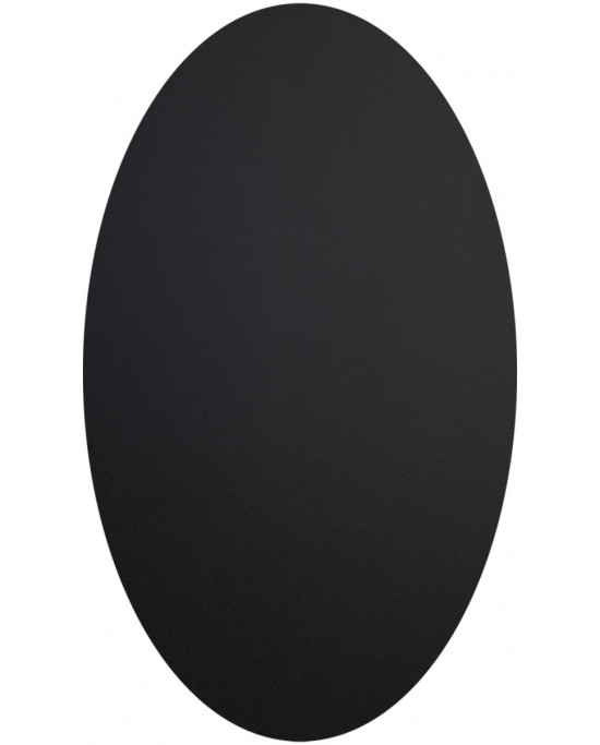Ardoise adhésive ovale noir 8,5x8,5 cm Securit  (8 pièces)