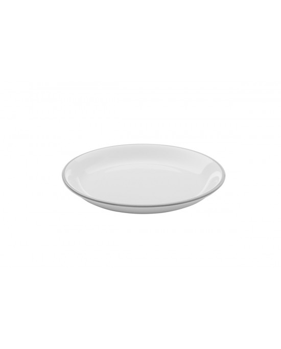 Assiette coupe plate rond gris grès Ø 20,5 cm Bistrot Pro.mundi