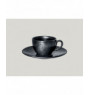 Tasse à thé rond noir porcelaine 20 cl Ø 9 cm Karbon Rak
