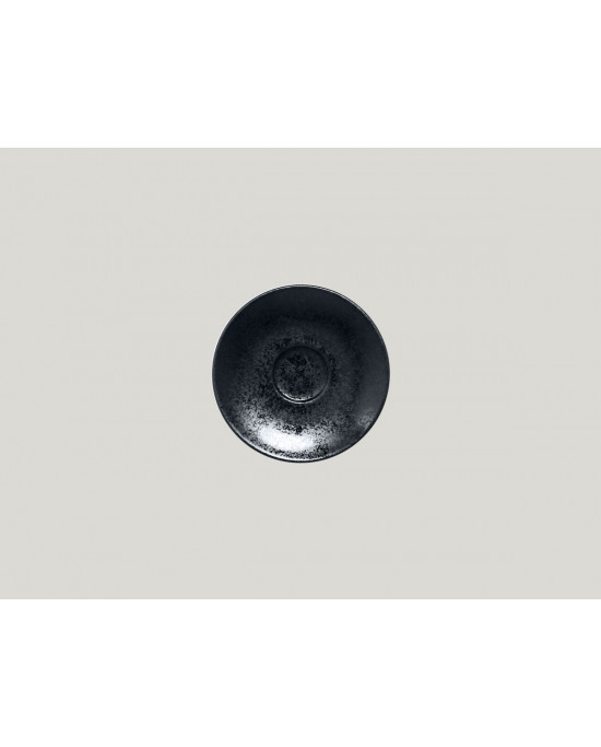 Sous-tasse à expresso rond noir porcelaine Ø 13 cm Karbon Rak