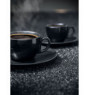 Sous-tasse à thé rond noir porcelaine Ø 17 cm Karbon Rak