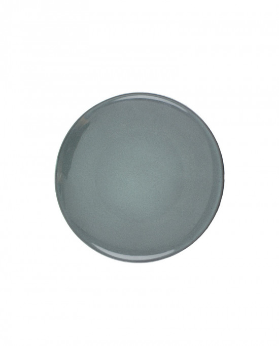Assiette coupe plate rond gris porcelaine Ø 28 cm Velvet Astera