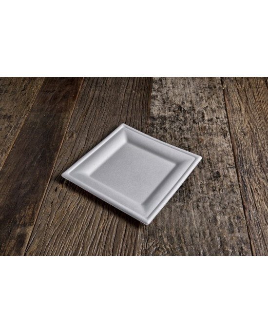 Assiette carré blanc 15x15 cm  (50 pièces)