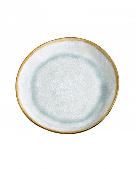 Assiette coupe plate rond bleu grès Ø 20,5 cm Shadow Medard De Noblat
