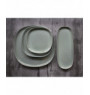 Assiette coupe plate rectangulaire bleu porcelaine 30x20 cm Ikon Astera