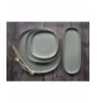 Assiette coupe plate rectangulaire bleu porcelaine 30x12 cm Ikon Astera