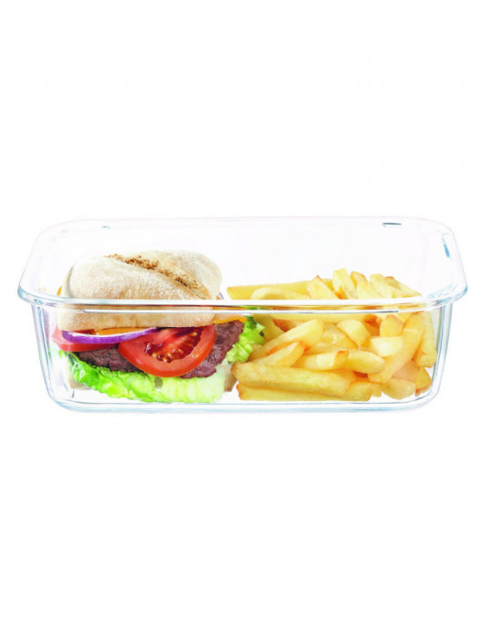 Boîte avec couvercle rectangulaire transparent verre 24,1 cm Food Box Arcoroc