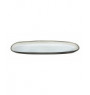 Plat ovale blanc grès 35,5 cm Shadow Medard De Noblat