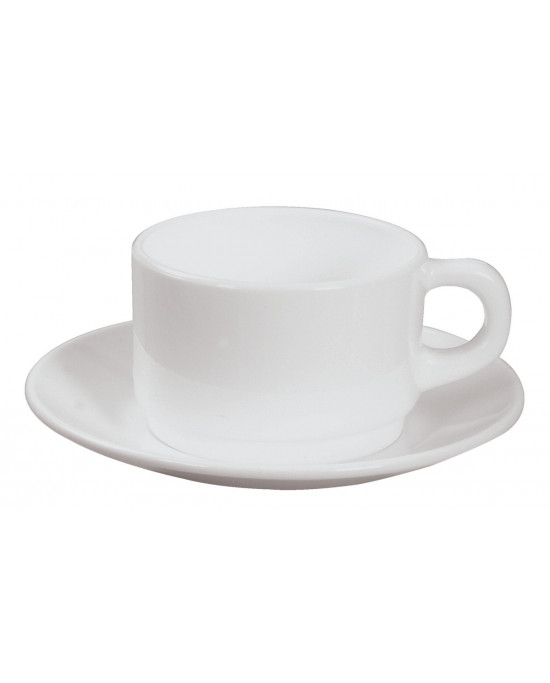 Tasse à thé rond blanc verre 14 cl Ø 7,5 cm Opal Blanc Arcoroc