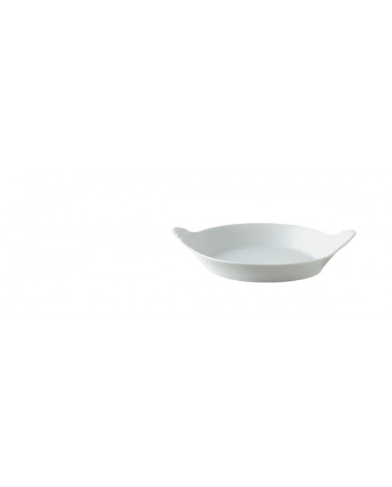 Plat à oreilles ovale blanc porcelaine 22,2x11,2 cm