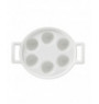 Plat à escargots ovale blanc porcelaine 14x12,7 cm Belle Cuisine Revol