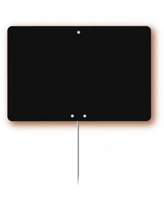 étiquette rectangulaire noir uni 70x105 mm Bequet