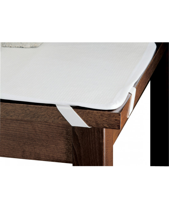 Protège-table imperméable carré blanc polyester