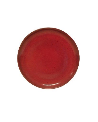 Assiette plate rond rouge...