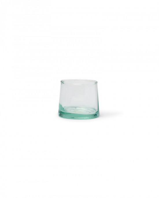 Verrine conique en verre recyclé soufflé bouche conique transparent verre recyclé Ø 5 cm Lily Pro.mundi