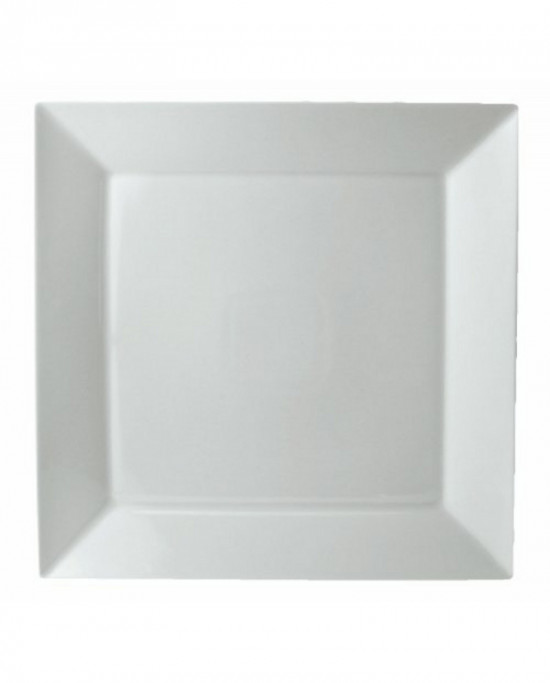 Assiette plate carré blanc porcelaine 21,5x21,5 cm Classic Square