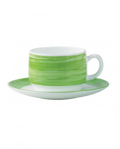 Tasse à thé rond vert verre...