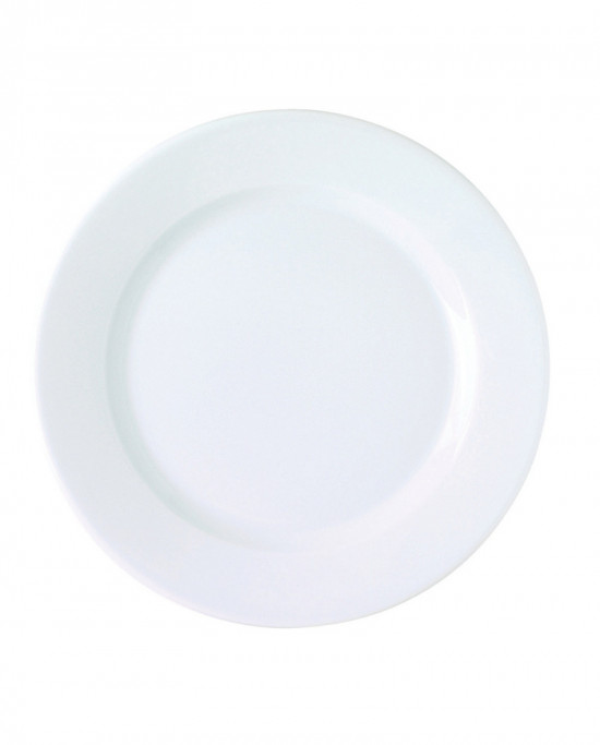 Assiette plate rond blanc porcelaine Ø 17 cm K