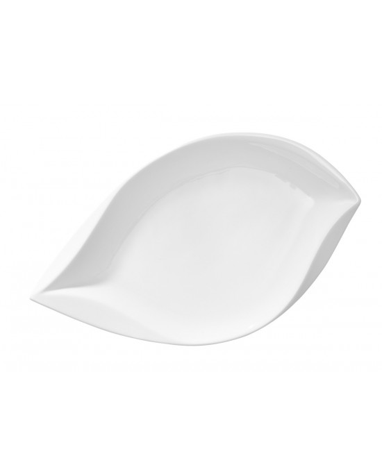 Assiette plate ovale blanc porcelaine 36,5x21 cm Folia Pro.mundi