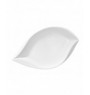 Assiette plate ovale blanc porcelaine 36,5x21 cm Folia Pro.mundi