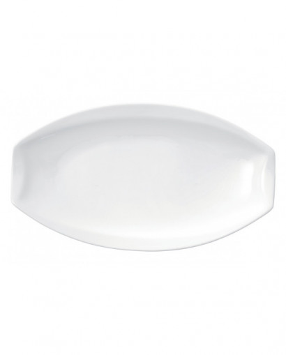 Assiette plate ovale blanc...