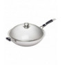 Poêle wok à induction rond inox Ø 36 cm 11 cm 6 L Bartscher