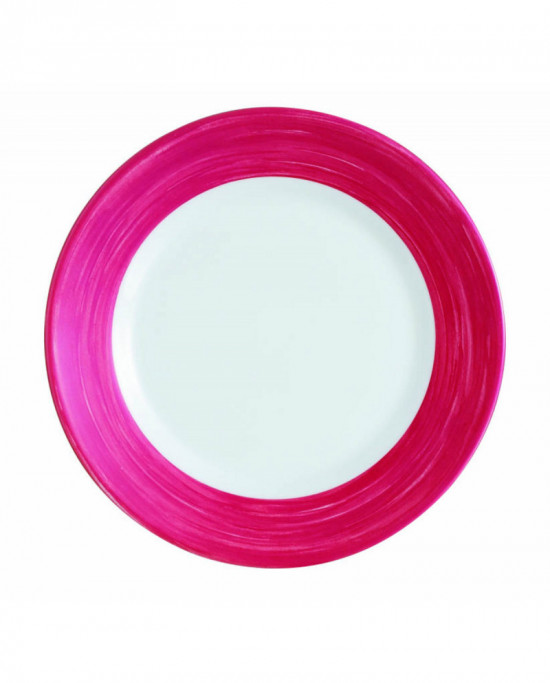 Assiette plate rond rouge verre Ø 23,5 cm Brush Arcoroc