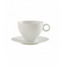 Sous-tasse à cappuccino / thé rond blanc porcelaine Ø 15 cm Slim O Pro.mundi