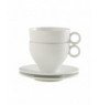 Tasse à thé rond blanc porcelaine 15 cl Ø 7,9 cm Slim O Pro.mundi